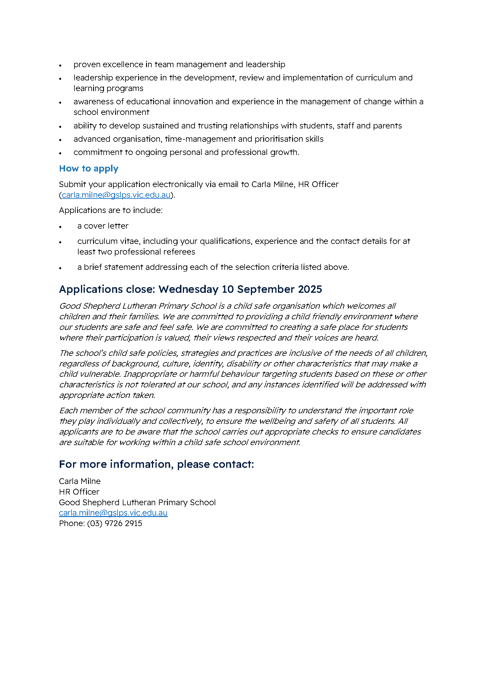 2026 Assistant Principal - Learning and Teaching Job advertisement_Page_2
