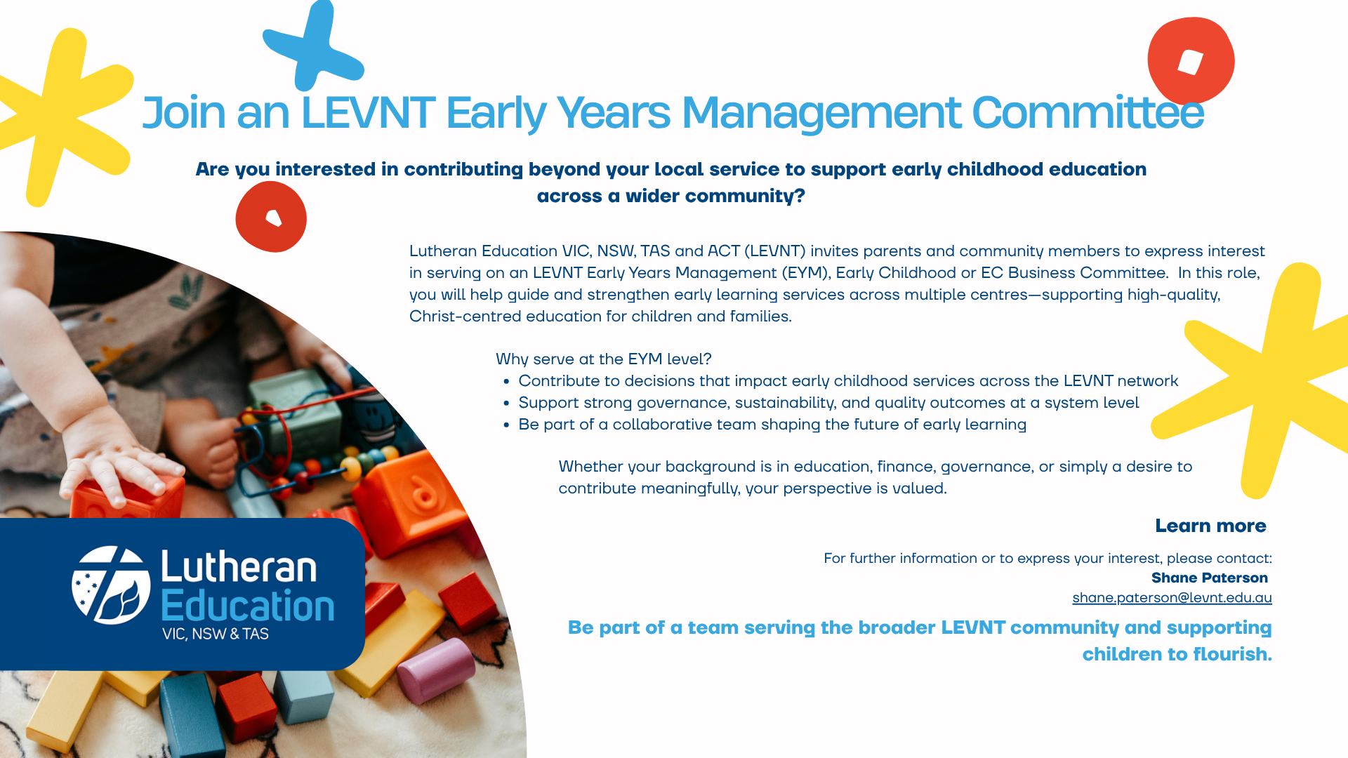 Advertisement LEVNT Early Years Management (EYM) Committee